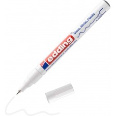 Nylon tip FINE line Paint marker pen - White (Edding)